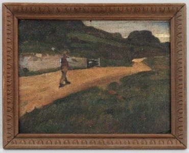 Early 20th Century Oil - The Long Walk Home