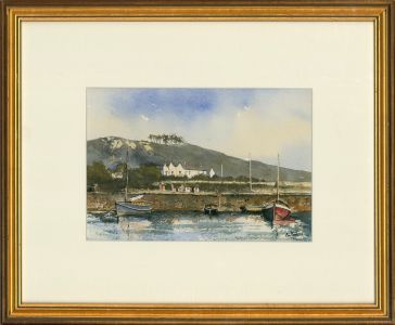Eric Thompson - Framed Early 20th Century Watercolour, Herm Harbour