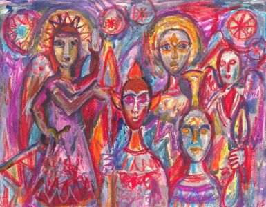 Helen Steinthal (1911-1991) - 20th Century Pastel, Faces of Myth