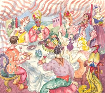 Helen Steinthal (1911-1991) - 20th Century Watercolour, Ladies Who Lunch