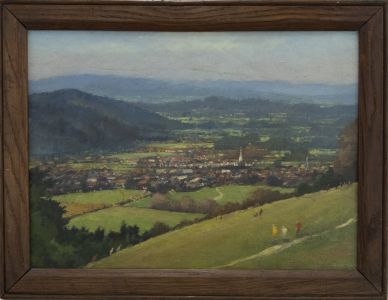 John Reay (1947-2011) - 20th Century Oil, A View of the Village