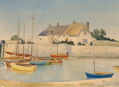 Brenda Meredith Seymour - Watercolour, Sailing Boats in a Lock