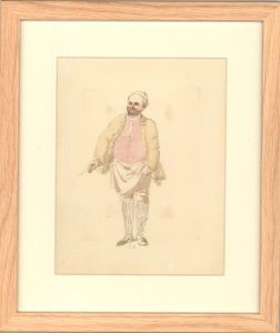 R. B - 19th Century Pen and Ink Drawing, The Innkeeper