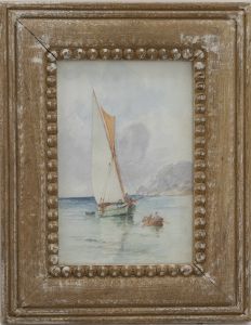 Framed 20th Century Watercolour - Sailing with the Family