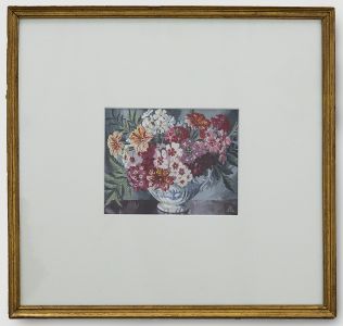 20th Century Gouache - A Pink Array