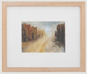 Sue Halliday - Framed Contemporary Etching, Gwithian Cliffs