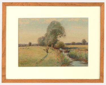 Henry William Moss (1859-1944) - Framed Watercolour, On the Footpath