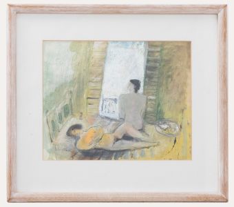 Anthea Craigmyle (1933-2016) - Framed 20th Century Mixed Media, Couple Reclining