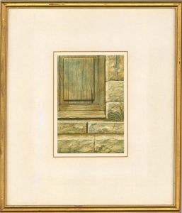 Nigel Ashcroft - 1986 Watercolour, Doorstep in Aubeterre