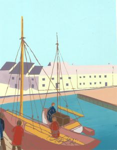 Gill Wilson - c.1996 Silkscreen, Portaferry, Country Down