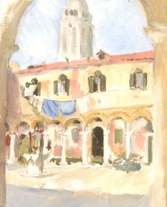 Contemporary Oil - Venetian Courtyard