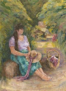 20th Century Oil - Reflecting in the Garden
