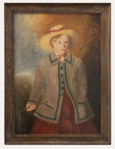 Spackman - 19th Century Etching, Girl in the Button Down Coat