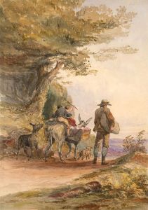 English School  19th Century Watercolour - The Trail
