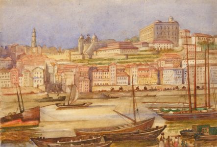 Late 19th Century Oil - Italian Skyline