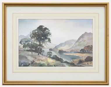 John Snelling FRSA (b.1914) - 20th Century Watercolour, Lake In The Hills