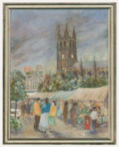 Eileen E. Barnett - 1993 Oil, Market Day Stockport