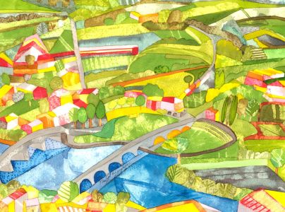 Contemporary Watercolour - Kitsch Town