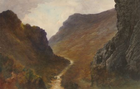 William Henry Dyer (fl.1890-1930) -Watercolour, Tavy Cleave, Dartmoor