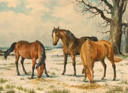Frances Fry - Contemporary Watercolour, Chestnuts in the Snow