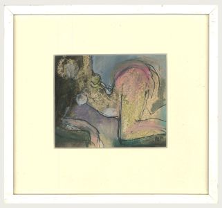 Contemporary Mixed Media Painting - Reclining Nude