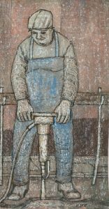 Karel Lek (1929-2020) - Mid 20th Century Mixed Media, The Road Worker