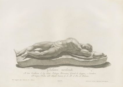Zanetti's Ancient Statues - 18th Century Engraving, Dying Gladiator
