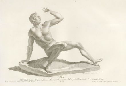 Zanetti's Ancient Statues - 18th Century Engraving, Athlete