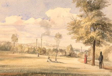 Early 19th Century Watercolour - Highgate Hill from Regent's Park