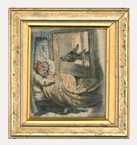 Mid 19th Century Watercolour - A Rude Awakening