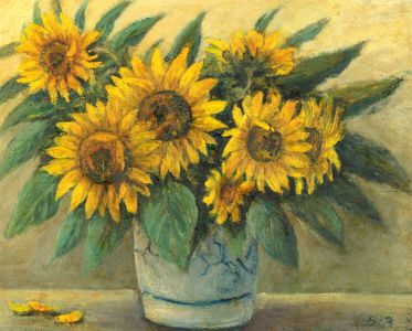 20th Century Oil - Study of Sunflowers