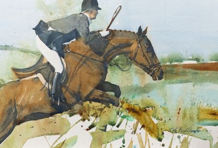 Ben Woollcombe - Contemporary Watercolour, On the Hunting Field