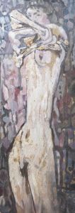 Ewart Johns (1923-2013) - 1957 Oil, Woman Undressing
