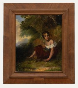 Early 20th Century Oil - Girl with The Bow