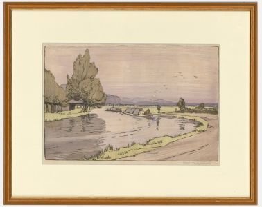 Ethel Kirkpatrick (1869-1966) - Framed Early 20th Century Woodcut, Canal Scene