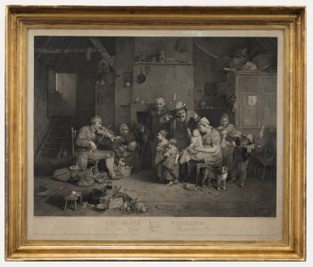 John Burnet After David Wilkie RA - Framed 1814 Engraving, The Blind Fiddler