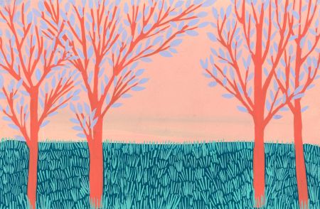 Jemma Jamie - Contemporary Gouache, Edge of the Forest