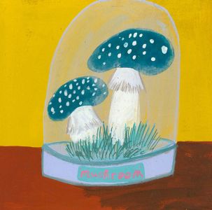 Jemma Jamie - Contemporary Gouache, Botanical Mushroom