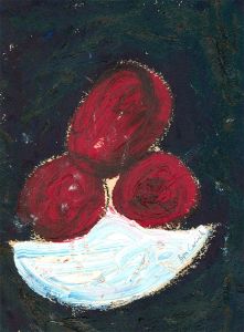 Ben Carrivick - Contemporary Oil, Abstract Fruit Bowl V