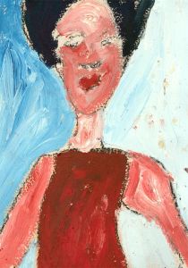 Ben Carrivick - Contemporary Oil, Lady in Maroon Dress