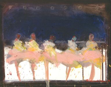 Richard J.S. Young - Contemporary Oil, Ballerinas at the Bar