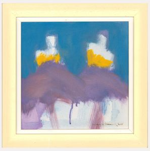 Richard J.S. Young - Framed Contemporary Acrylic, Mauve Dancers First State I