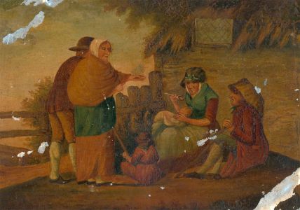 For Restoration 19th Century Oil - The Resting Place