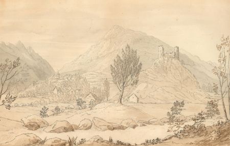 Henrietta Ann Fortescue (1765-1841) - 1818 Graphite Study, Chateau de Saint Mari