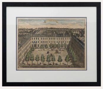 Sutton Nicholls - Framed 18th Century Engraving, Devonshire Square