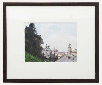 John Newberry (b.1934) - Framed 20th Century Watercolour, View of Salzburg
