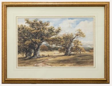 James Orrock RI ROI (1829-1913) - Framed Watercolour, Deer in Windsor Park