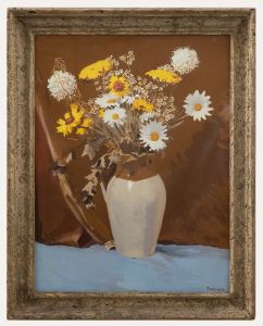 Douglas G. Burrage - 20th Century Gouache, Meadow Flowers