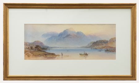 Edwin Aaron Penley (1828-1893) - 1868 Watercolour, Scottish Loch