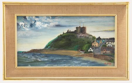 M. Grier - 20th Century Oil, Castle on a Hill